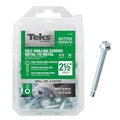 Teks Self-Drilling Screw, #14 x 2-1/2 in, Hex Head Hex Drive 21356